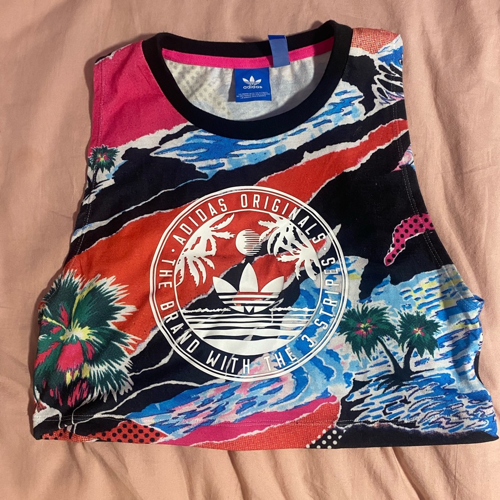 adidas crop tank top